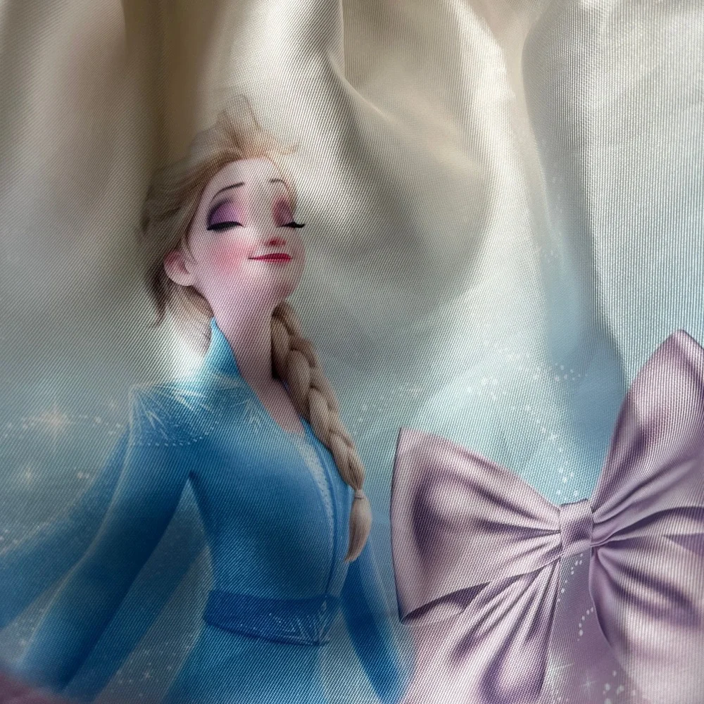H&M White and Light Blue Girls' Frozen Print Dress with Pink Accents